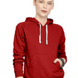 Women Winter Neck Red Hooded