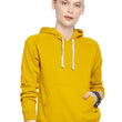 Women Winter Neck Yellow Hooded