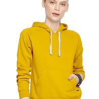 Women Winter Neck Yellow Hooded