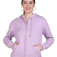 Wome Plain Zipper Purple Jacket