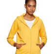 Women Plain Cotton Yellow Hooded