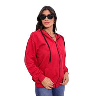 Women Full Sleeves Red Jacket