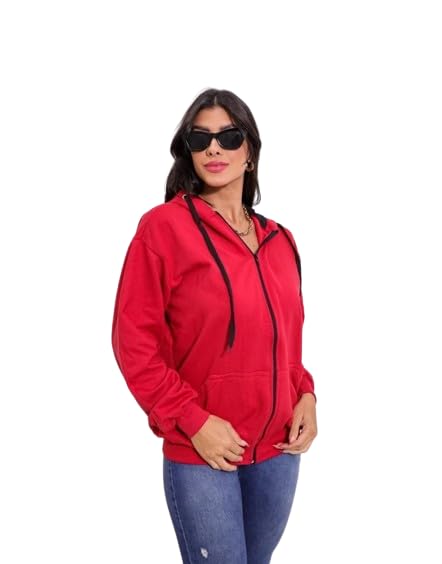 Women Full Sleeves Red Jacket