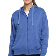 Women Cotton Royal Melange Hooded