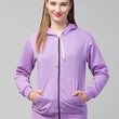 Women Pain Hooded Lavender Jacket