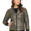 Women Regular Fit Green Jacket