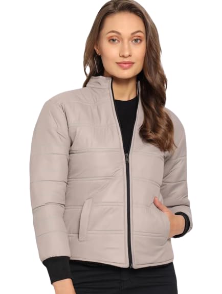 Women Regular Fit Grey Jacket