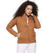 Women Puffer Regular Brown Jacket