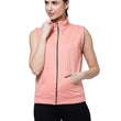 Women Half Sleeves Peach Jacket