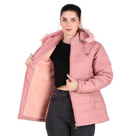 Women Winter Puffer Pink Jacket