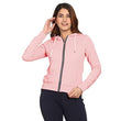 Women Winter Plain Pink Jacket