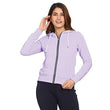 Women Winter Plain Purple Jacket