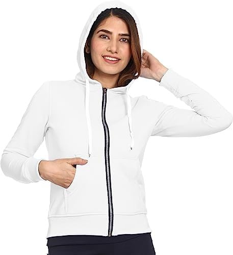 Women Winter Plain White Jacket