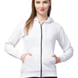 Women Pain Hooded White Jacket