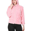 Women Full Sleeve Fur Pink Jacket