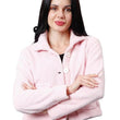 Women Solid Faux Fur Pink Jacket