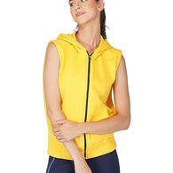 Women Half Sleeves Yellow Jacket