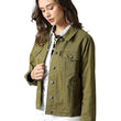 Women Denim Olive Sage Jacket