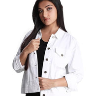 Women Denim White Frost Jacket