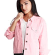 Women Denim Pink Jacket