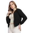 Women Regular Black Jacket