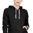 Women Winter Neck Black Hooded