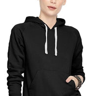 Women Winter Neck Black Hooded