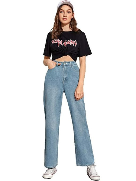 Women High Rise Light Blue Jeans