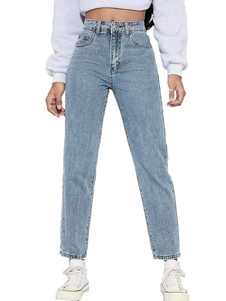 Women High Rise Blue Jeans