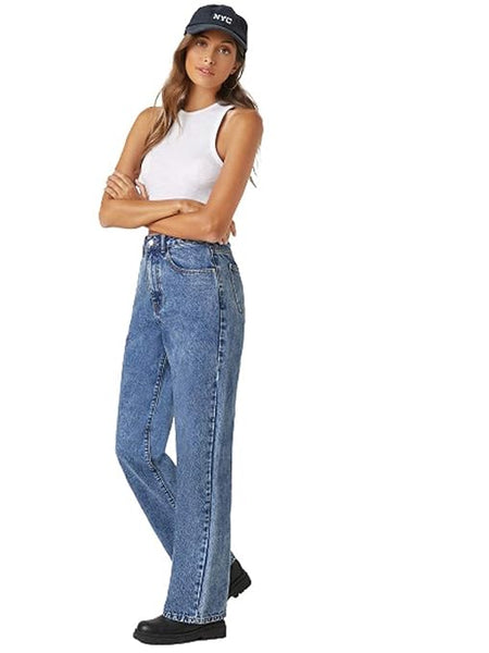 Women High Rise Dark Blue Jeans