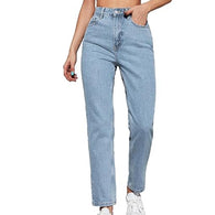 Women High Rise Sky Blue Jeans