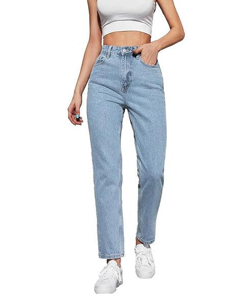 Women High Rise Sky Blue Jeans