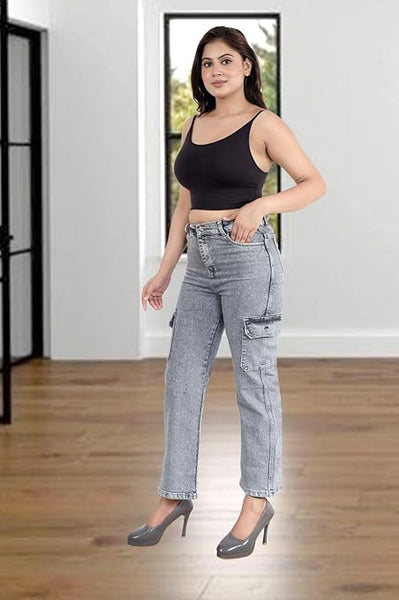 Women Denim Grey Jeans