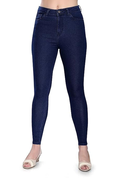 Women Strechable Denim Dark Blue Jeans