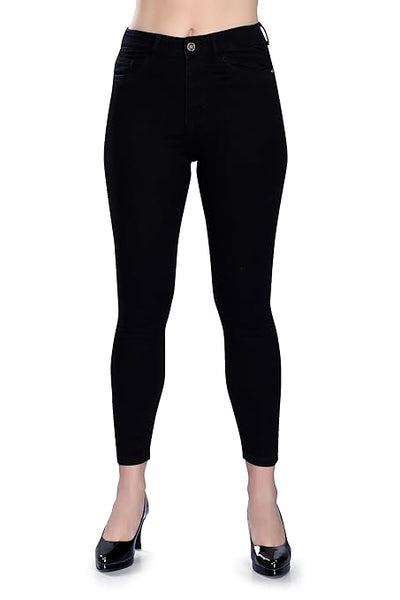 Women Strechable Denim Black Jeans