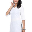 White Women Cotton V-Neck Short Kurtis