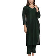 Black Women Cotton Blend Regular Kurta Set