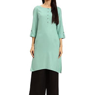 Best Blue Women Rayon Straight Kurti