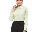 Women Cotton Regular Formal Green Shirt