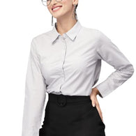 Women Cotton Regular Formal Grey Shirt