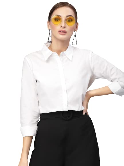 Women Cotton Regular Formal White Shirt