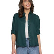 Women Solid Casual Dark Green Shirt