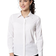 Women Office Wear Formal White Shirt