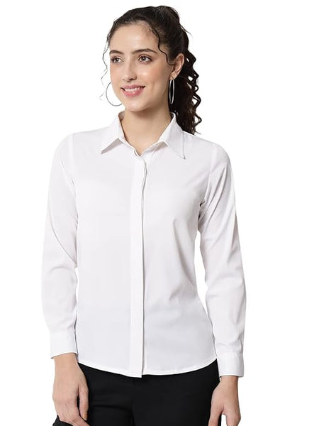 Women Office Wear Formal White Shirt