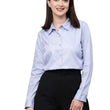 Women Solid Regular Formal Blue Shirt