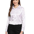 Women Formal Satin White Shirt