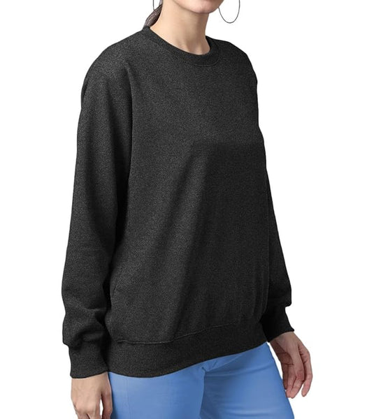 Women Cotton Plain Multicolour Sweatshirt