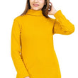 Women High Neck Mustard Sweatshirt