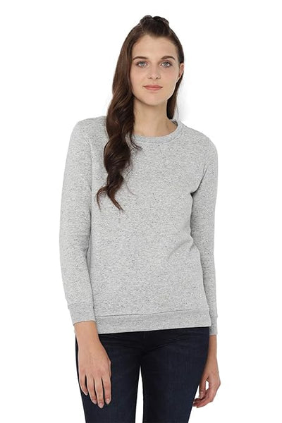 Women Crew Neck Grey Sweatshirt