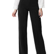 Women Polyester Solid Black Trousers